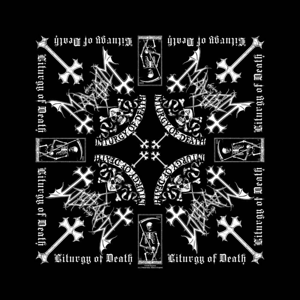 Mayhem - Skull Omega Bandana - Schwarz/Weiß